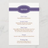 Carte Menu violet, Collection Mariage Caroline (Devant)
