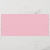 Carte menu Watercolor Pink floral Baptism (Dos)