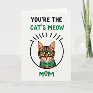 Carte Meow Maman Chat Rayé