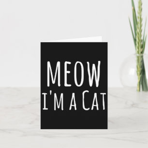 Carte Meow un chat - Amateur de chat drôle Halloween par