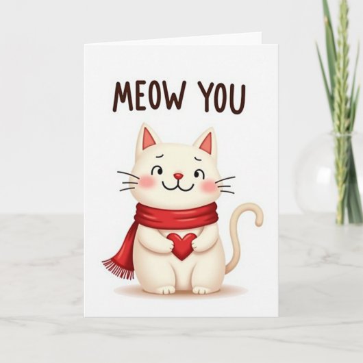 Carte Meow You Love Cat (Devant)