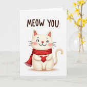 Carte Meow You Love Cat (Fleur jaune)