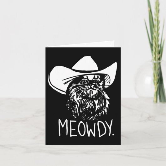 Carte Meowdy Texas Cat Meme (Devant)