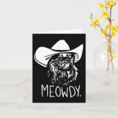 Carte Meowdy Texas Cat Meme (Fleur jaune)