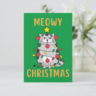 Carte Meowny Christmas Funny Christmas Card