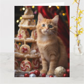 Carte Meowy Christmas ! (Fleur jaune)
