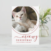Carte Meowy Christmas Chat Kitten Photo Blanc (Debout devant)