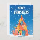 Carte Meowy Christmas, Funny Christmas Card (Devant)