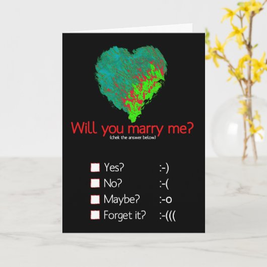 Carte M'épouseras-tu ? (Fleur jaune)