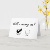 Carte M'épouserez-vous ? Case à cocher (Fleur jaune)