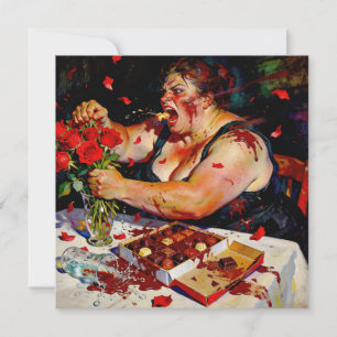 Carte Mépris pour les roses rouges – Un portrait de colè