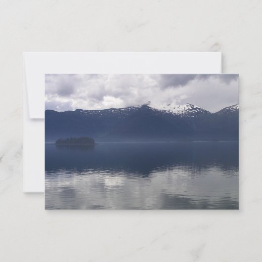 Carte Mer d'Alaska brumeuse aux nuances de bleu (Devant)