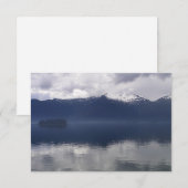 Carte Mer d'Alaska brumeuse aux nuances de bleu (Devant / Derrière)