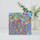 Carte Mer de corail Abstraite (Debout devant)