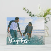 Carte Mer et salutations | Noël tropical (Debout devant)