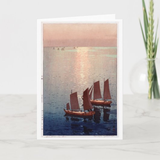 Carte Mer scintillante, Hiroshi Yoshida, Découpe (Devant)