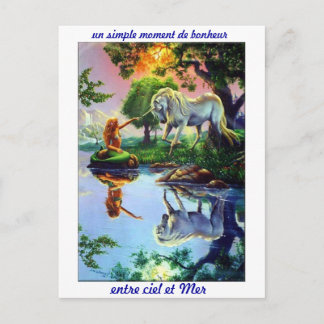 Carte mer sirène licorne ombre
