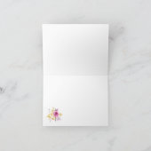 Carte "Merci" à ballon à air chaud rose+or (Intérieur)