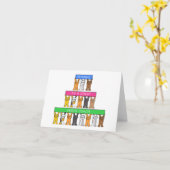 Carte Merci à Cheer Coach Cartoon Cats (Fleur jaune)