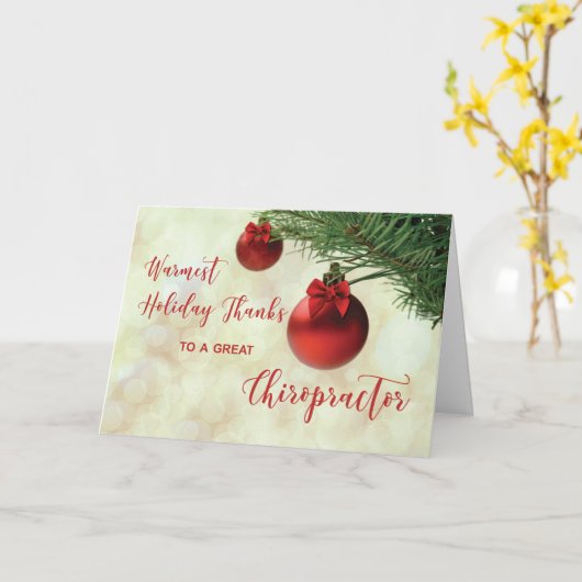 Carte Merci à Chiropractor Christmas Tree Ornament (Fleur jaune)
