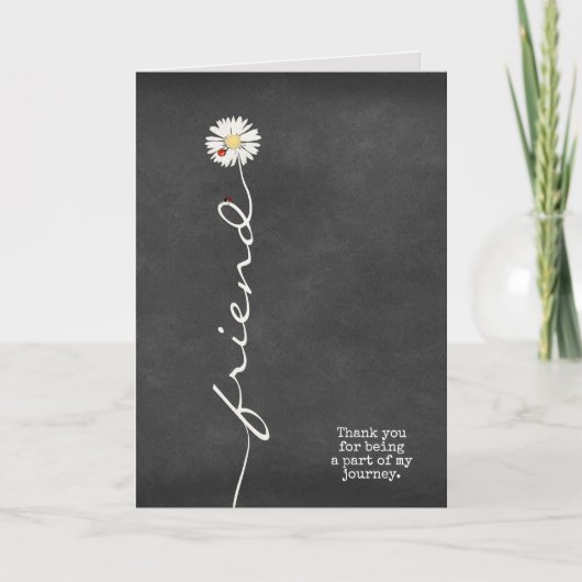 Carte merci à Daisy et coccinelle (Devant)