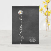 Carte merci à Daisy et coccinelle (Fleur jaune)
