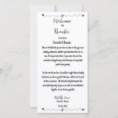 Carte Merci à la main note Mariage pour l'invité (Devant)