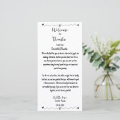 Carte Merci à la main note Mariage pour l'invité (Debout devant)