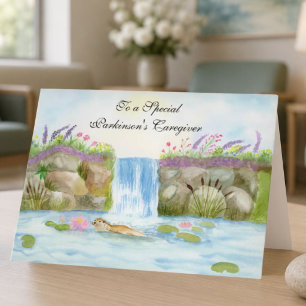 Carte Merci à la personne qui aide pour Parkinson Otter 