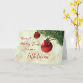 Carte Merci à l'ornement Esthétique d'Arbre de Noël (Fleur jaune)