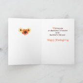 Carte Merci à Nephew et à sa femme Thanksgiving (Intérieur)