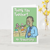 Carte Merci à un enseignant masculin (Fleur jaune)