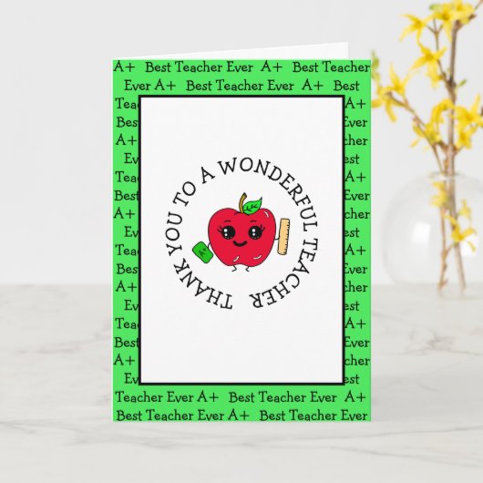 Carte Merci à un enseignant merveilleux appréciation (Fleur jaune)