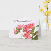 Carte Merci à un grand bénévole Lilies péruviennes (Fleur jaune)