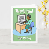 Carte Merci à une collaboratrice du bureau des femmes no (Fleur jaune)