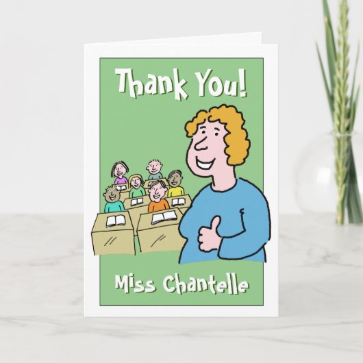 Carte Merci à une enseignante (Devant)