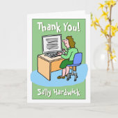 Carte Merci à une travailleuse de bureau (Fleur jaune)