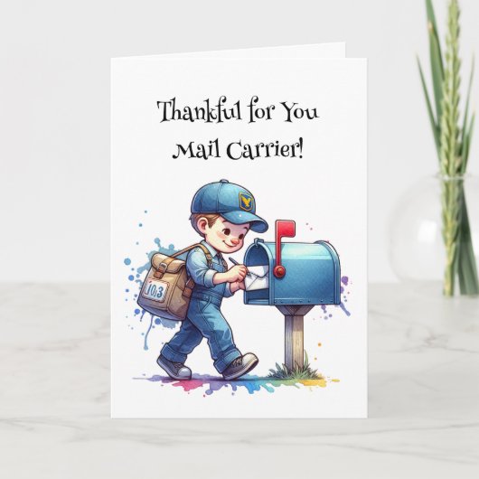 Carte Merci à votre transporteur de courrier (Devant)
