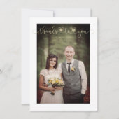 Carte Merci à vous Mariage Gold Custom Whimsical Script (Devant)