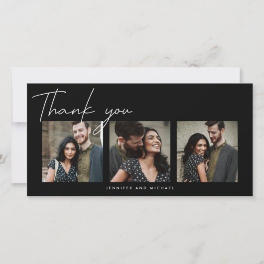 Carte MERCI Ajouter vos photos (Devant)