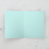 Carte Merci Ami Floral Blue Whimsical Heart Merci (Intérieur)