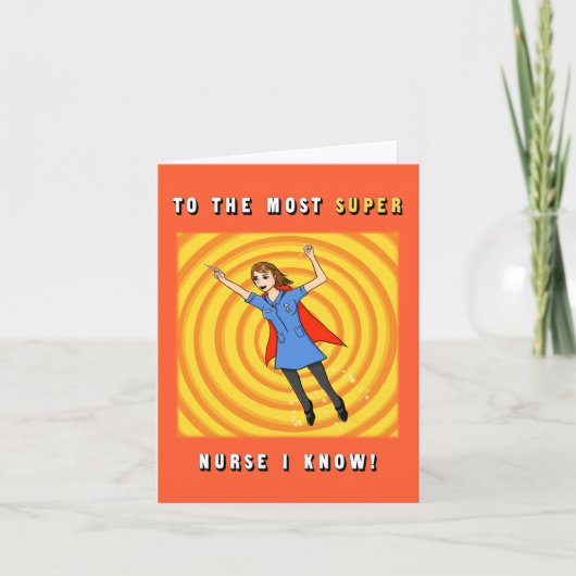 Carte Merci/Anniversaire de l'infirmière (Devant)