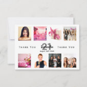 Carte Merci anniversaire photo collage femmes (Devant)