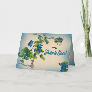 Carte Merci Antique Fleur Chinoise