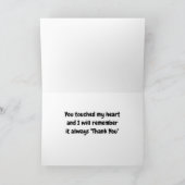 CARTE "MERCI" APRÈS LA PERTE D'UN ÊTRE CHER (Intérieur)