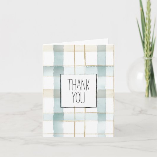 Carte Merci Aqua Mint Stripes (Devant)
