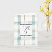 Carte Merci Aqua Mint Stripes (Fleur jaune)