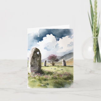 Carte Merci aquarelle - Cercle de pierre de Castlerigg