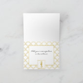 Carte Merci Art Déco Wave Gold Parties scintillant (Intérieur)