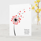 Carte Merci au pandelion de l'enseignant (Fleur jaune)